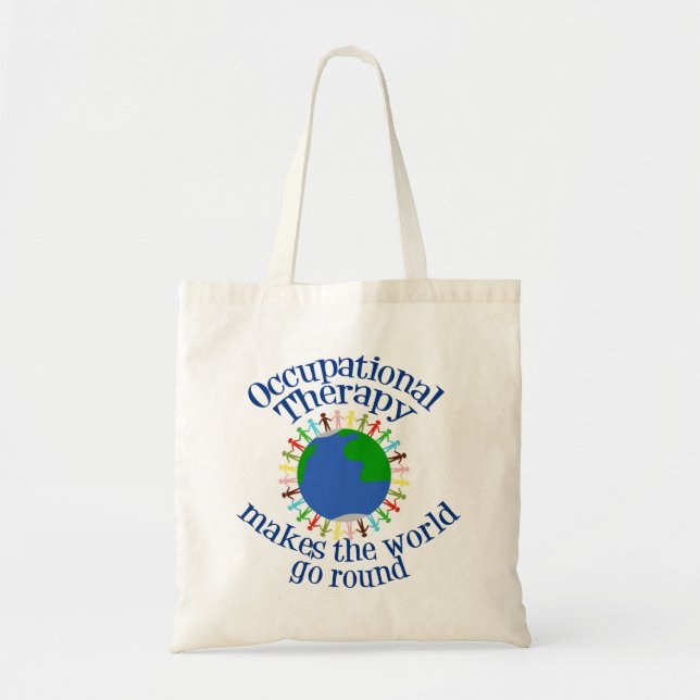Tote Bag L'ergothérapie fait tourner le monde (Devant)