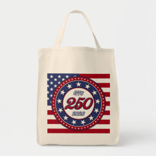 Tote Bag Les 250 ans d'Amérique avec le drapeau des États-U