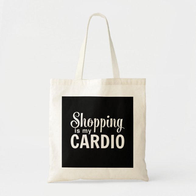 Tote Bag Les achats sont mon cardio- (Devant)