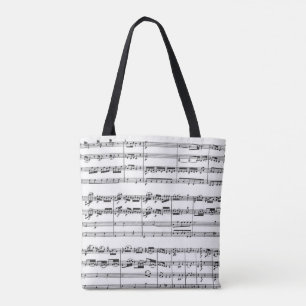 Tote Bag Les amateurs de musique Mozart, noir et blanc