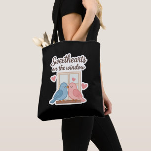 Tote Bag Les amoureux sur la fenêtre - Sticker Lovebirds