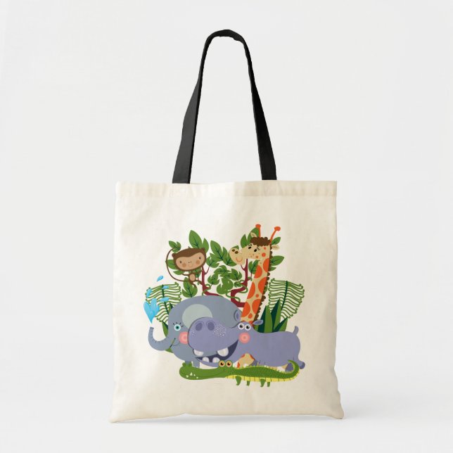 Tote Bag Les animaux de Safari mignons (Devant)