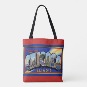 Tote Bag Les années 1940 vintages " salutations de Chicago