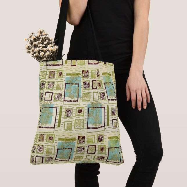 Tote Bag les années 50 Barkcloth (De près)