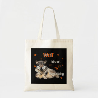 Tote Bag Les baisers de loup arrangent tout Juste une fille