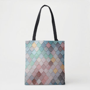 Tote Bag Les carreaux façonnent la texture art motif