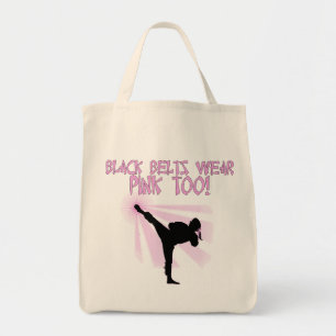 Tote Bag Les ceintures noires portent le rose aussi !