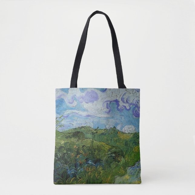 Tote Bag Les champs de blé vert par Vincent van Gogh (Devant)