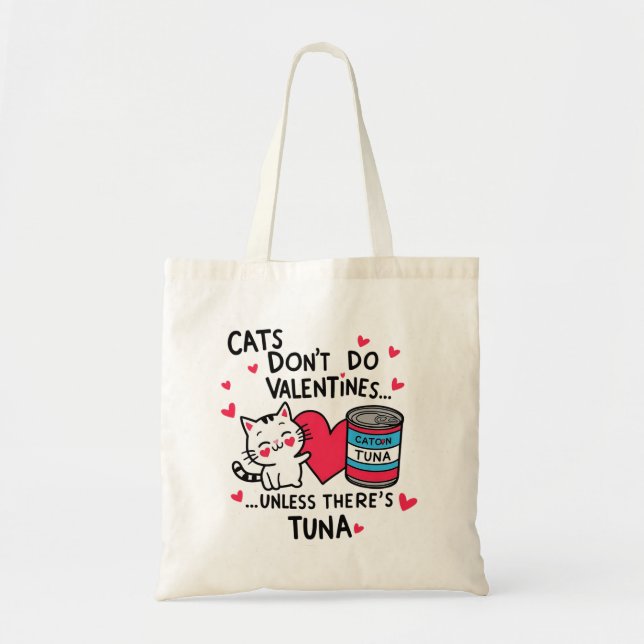 Tote Bag Les chats ne font pas de Valentines (Devant)