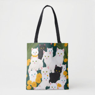 Tote Bag Les chats rencontrent le groupe