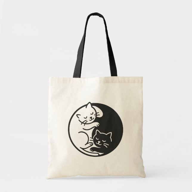 Tote Bag Les chats Yin Yang (Devant)