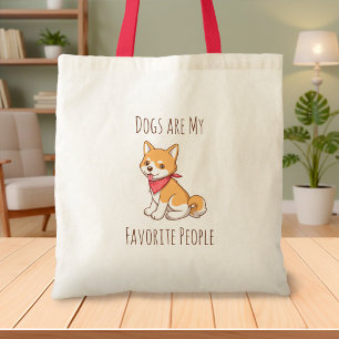 Tote Bag Les chiens sont mes personnes préférées Chiot Shib
