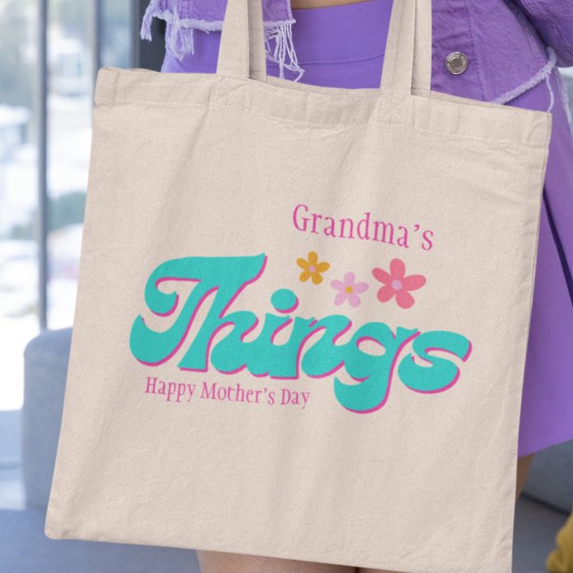 Tote Bag Les choses de grand-mère rétro (Créateur téléchargé)