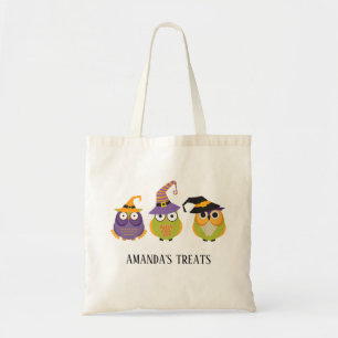 Tote Bag Les chouettes d'Halloween traitent le sac. Sorcièr