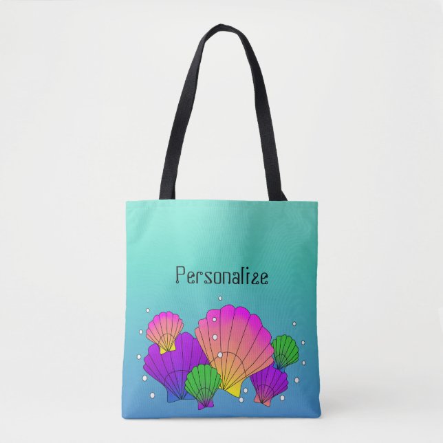 Tote Bag Les coquilles de la mer des Caraïbes avec des bull (Devant)
