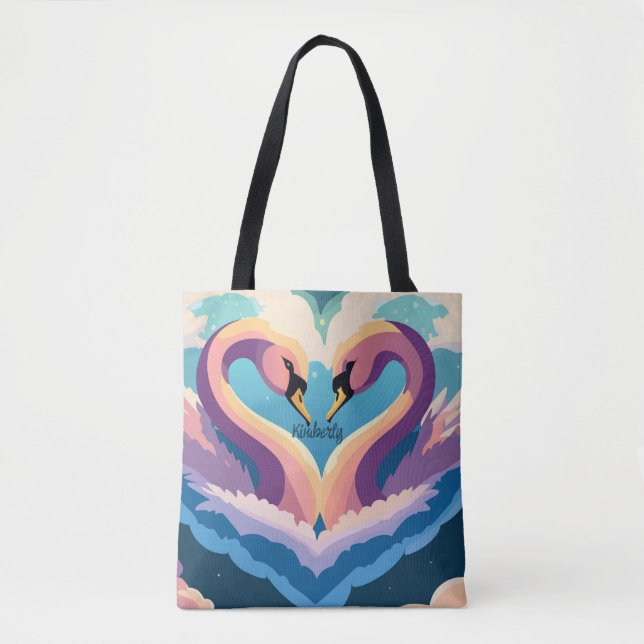 Tote Bag Les cygnes amoureux (Devant)