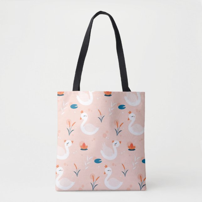 Tote Bag Les cygnes élégants (Devant)