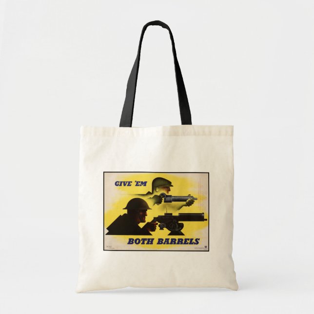 Tote Bag Les deux fûts, militaire et industriel, effort de  (Devant)