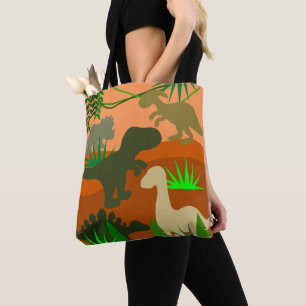 Tote Bag Les dinosaures dans la nature