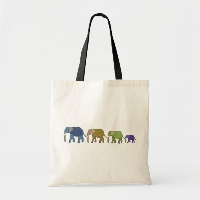 Tote Bag Les éléphants n'oublient jamais (Devant)