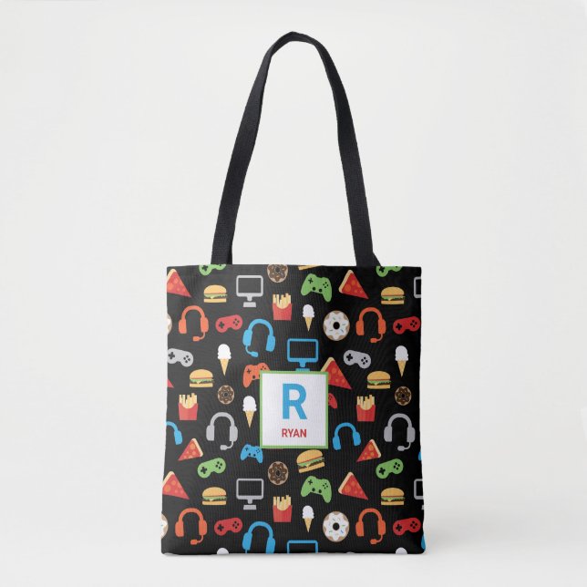 Tote Bag Les enfants ont personnalisé le Gamer de motif de (Devant)