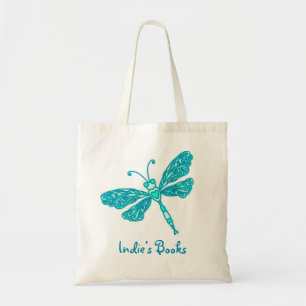 Tote Bag Les enfants turquoises d'aqua de libellule ont