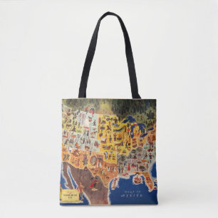 Tote Bag Les Etats-Unis tracent - les vacances et le jeu