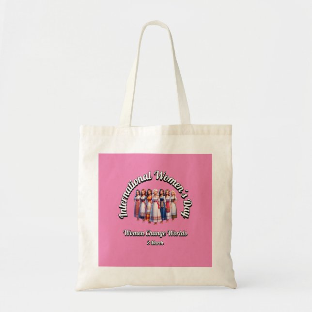 Tote Bag Les Femmes Changent Le Monde. Journée internationa (Devant)