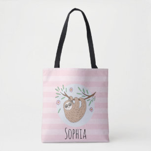 Tote Bag Les filles adorent coucher la paresseuse Animal et