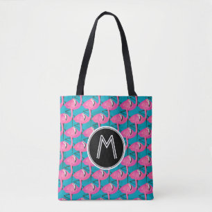 Tote Bag Les Flamants roses au néon ajoutent votre