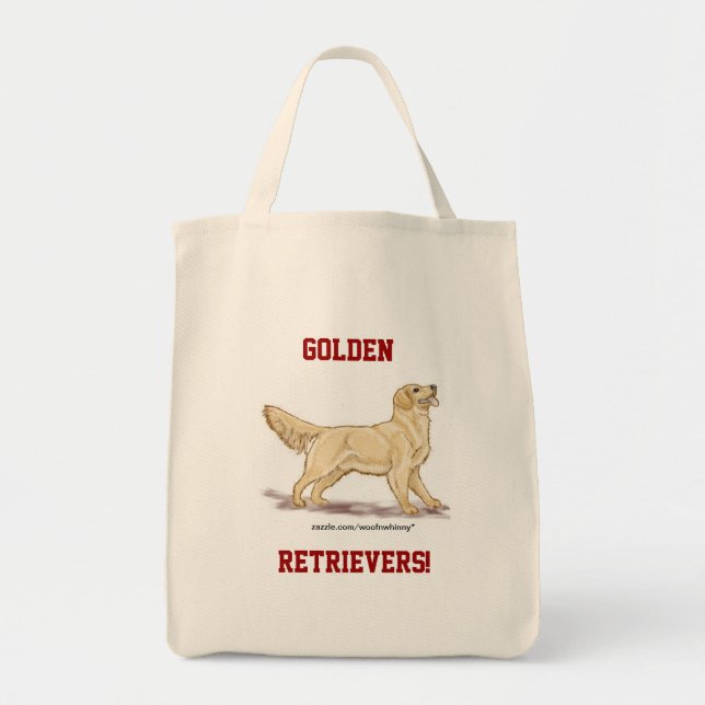 Tote Bag Les Golden Retrievers ! (Devant)