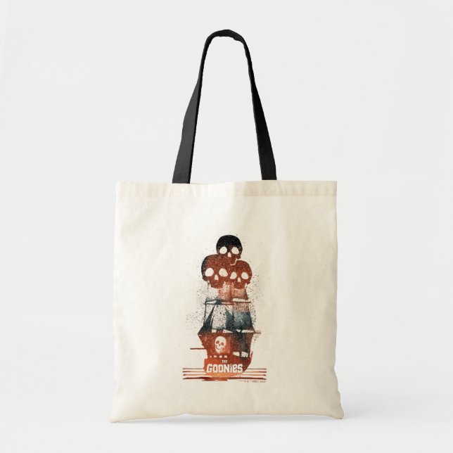 Tote Bag Les Goonies Pirate Ship Silhouette Graphique (Devant)