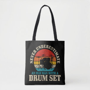 Tote Bag Les Hommes Ne Sous-Estiment Jamais Un Vieux Homme