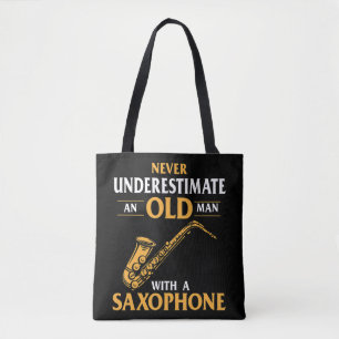 Tote Bag Les Hommes Ne Sous-Estiment Jamais Un Vieux Homme 