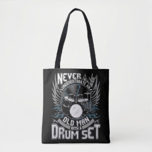 Tote Bag Les Hommes Ne Sous-Estiment Jamais Un Vieux Homme 