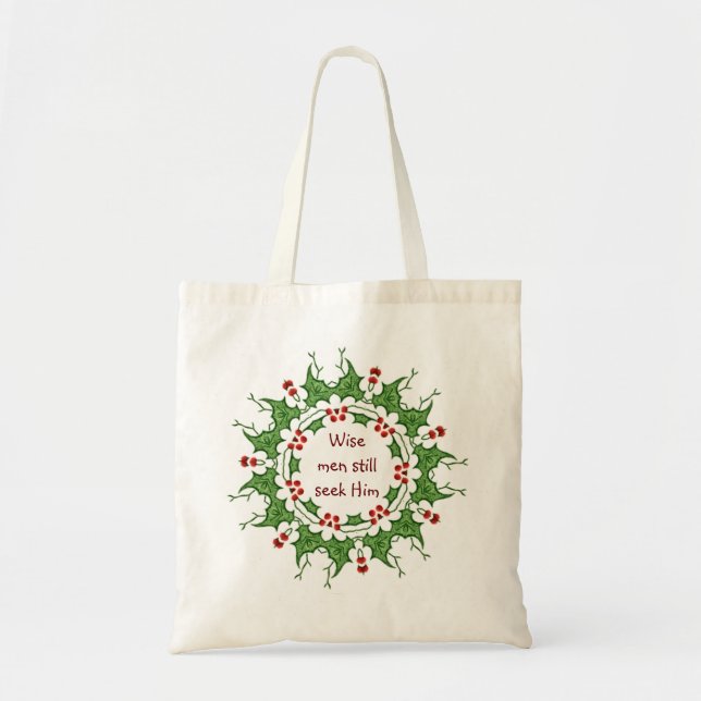 Tote Bag "Les hommes sages le cherchent toujours" Holly Des (Devant)