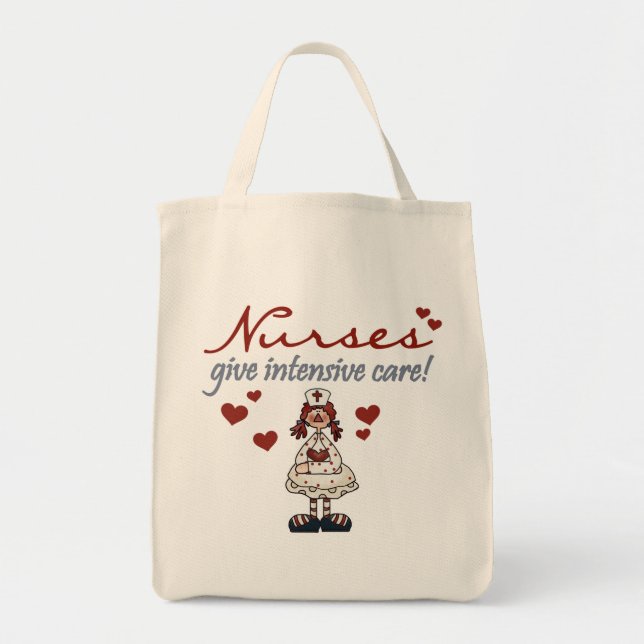Tote Bag Les infirmières donnent des T-shirts et des cadeau (Devant)