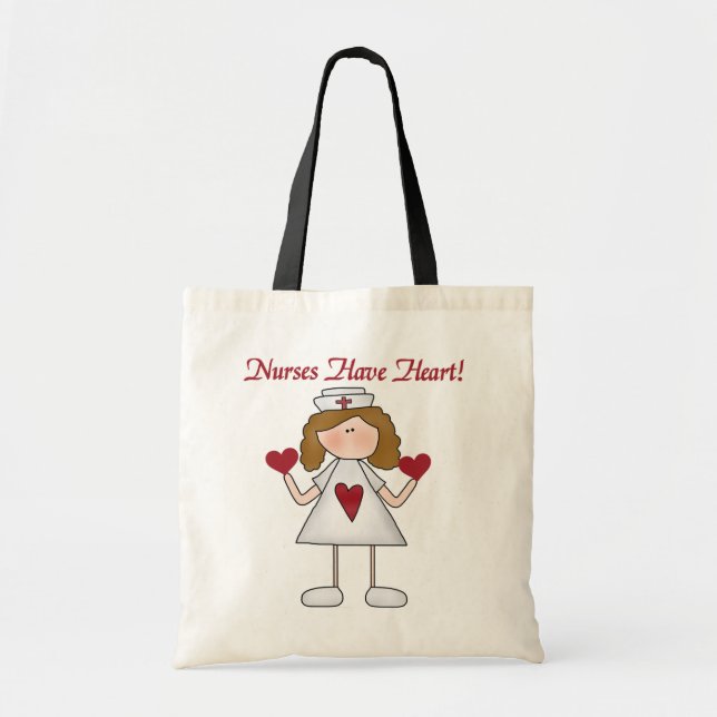 Tote Bag Les infirmières ont des T-shirts cardiaques et des (Devant)