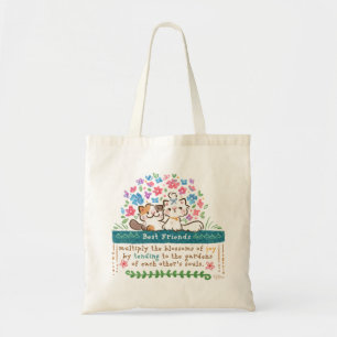 Tote Bag Les jardins des meilleurs amis - Chats Paisley & M