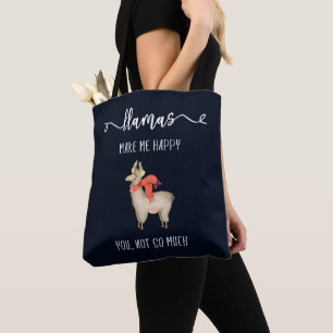 Tote Bag Les lamas vous rendent m'heureux pas tellement