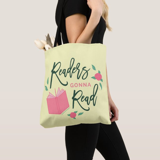 Tote Bag Les Lecteurs Floraux De Réservations Vont Lire (De près)