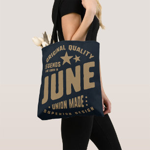 Tote Bag Les légendes sont nées en juin Qualité originale