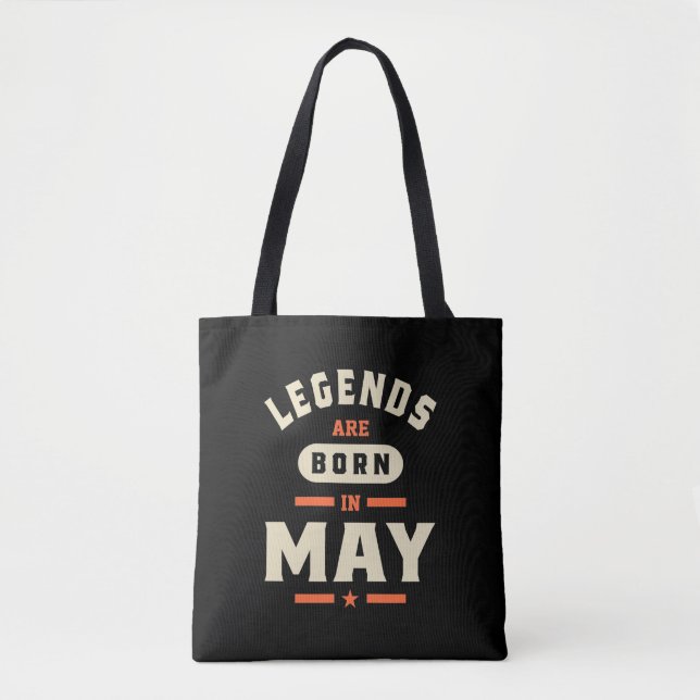 Tote Bag Les légendes sont nées en mai - mai Anniversaire (Devant)