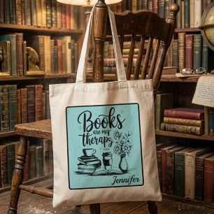 Tote Bag Les livres sont ma thérapie   Amateur de livres pe