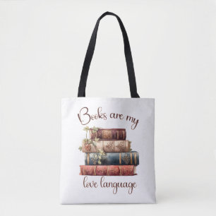Tote Bag Les livres sont mon langage de l'amour