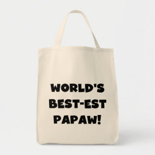 Tote Bag Les meilleurs cadeaux Papaw du monde de Black Text