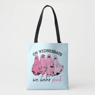 Tote Bag Les mercredis nous portons le gang de fantôme rose