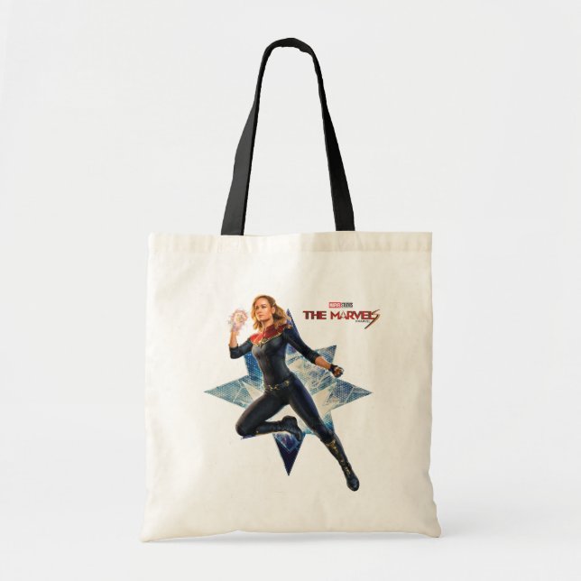 Tote Bag Les merveilles Capitaine Marvel Star Graphisme (Devant)