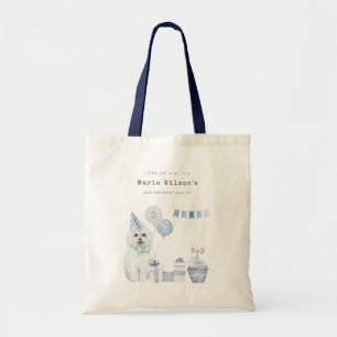 Tote Bag Les mignons Garçons Blue Party Chien Chien Chien C
