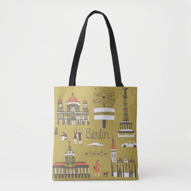 Tote Bag Les monuments de Berlin (Devant)